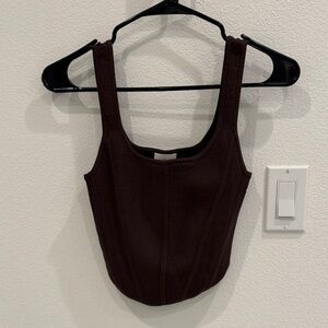 Wilfred Dark Brown Crop Top